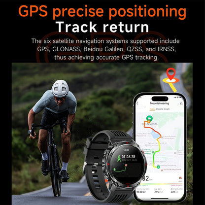 IPX8 Waterproof GPS Smartwatch for Men Outdoor Adventure 3ATM 1.46 Inch IPS Display Multi-Sport Tracking Wireless Calling Message Notifications Compatible with Android iPhone – Black Steel Silver Camouflage