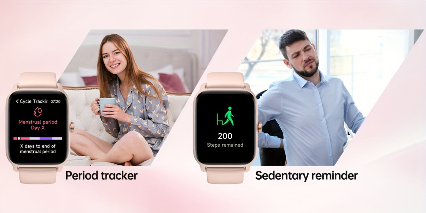 Smartwatch with Built-in Alexa FAWEIO 1.8" HD Touch Screen, Bluetooth Calling, 100+ Sport Modes, Fitness Tracker Heart Rate Sleep Monitor, Compatible with iPhone & Android – Smart Watch for Women Men 14 Colors