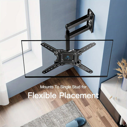 Heavy Duty TV Wall Mount 26-60 Inch Full Motion – Stainless Steel Swivel Tilt Extension Arm, VESA 400x400mm, Holds 77 lbs, Universal Fit for Samsung LG Sony TCL Vizio Hisense, Black