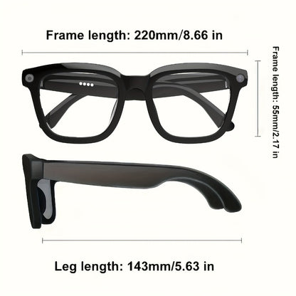 AI Smart Glasses with 4K Camera & Real-Time Translation – Object Recognition Open-Ear Dual Speaker | Touch Control | Ultra-Light Frame | 8hrs Battery USB-C | Hands-Free Travel Work Outdoor | Tech Gift