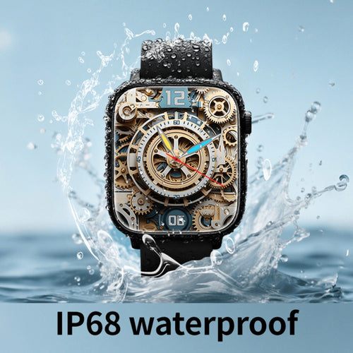 IP68 Waterproof Swimming Smartwatch Bluetooth Calling HD Display Music Control Sleep Health Monitor Long Battery Multi-Sport Modes iOS Android Compatible – Jet Black Blush Pink Silver Round