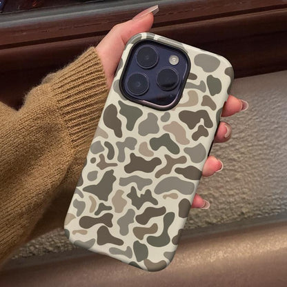 Military Camo Phone Case Heavy Duty Shockproof Dual Layer Rugged Cover Reinforced Edges Drop Protection Bumper for iPhone 17 16 15 14 13 12 11 Pro Plus Air XS Max 7 8 Galaxy S25