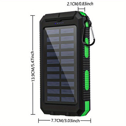 Solar Power Bank 45800mAh QC3.0 Fast Charging – Dual USB Portable Charger with LED Flashlight for Camping Hiking Travel Emergency, High Capacity Battery Pack for All Cell Phones & Devices