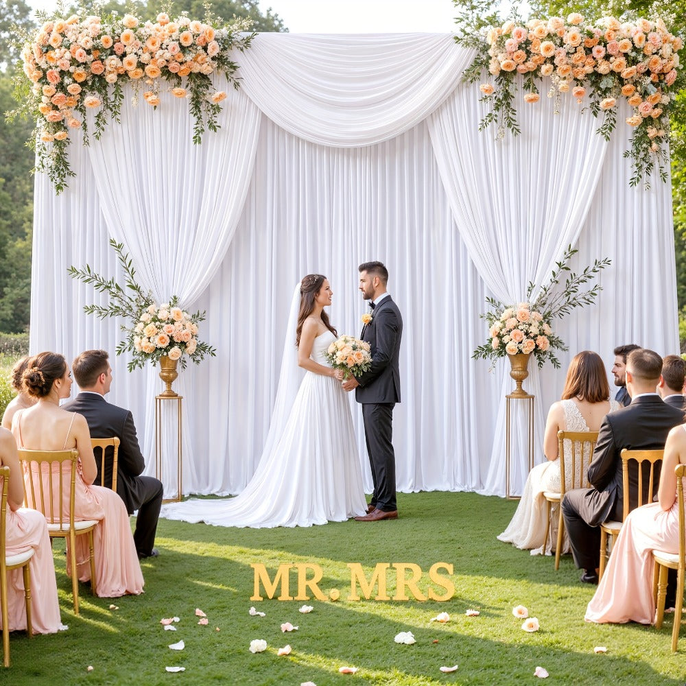 2-Pack 10x10ft Spandex Photography Backdrop Curtains - Wrinkle-Resistant Polyester Background Cloth with Pole Pockets for Weddings, Birthdays, Banquets & Photo Studio Events