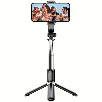 Portable Selfie Stick Tripod 40 Inch Floor Stand with Wireless Remote & Anti-Shake Base – Extendable Compact Phone Tripod for Travel Vlogging, TikTok Live, Outdoor Filming, iPhone & Android