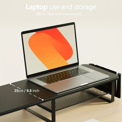 Monitor Stand Organizer with Headset Holder Phone Stand & Game Controller Holder, Versatile Desktop Riser for Computer Monitor Laptop, Gaming & Home Office Desk Organizer