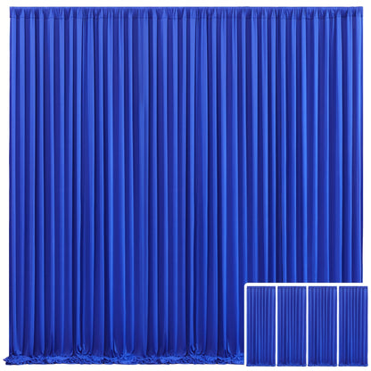 Elegant Fabric Backdrop Curtains 4pcs with Poles 59x85in Non-Transparent Wrinkle-Free Party Photo Backdrop for Wedding Birthday Bridal Shower Graduation Prom Christening Holiday Decor