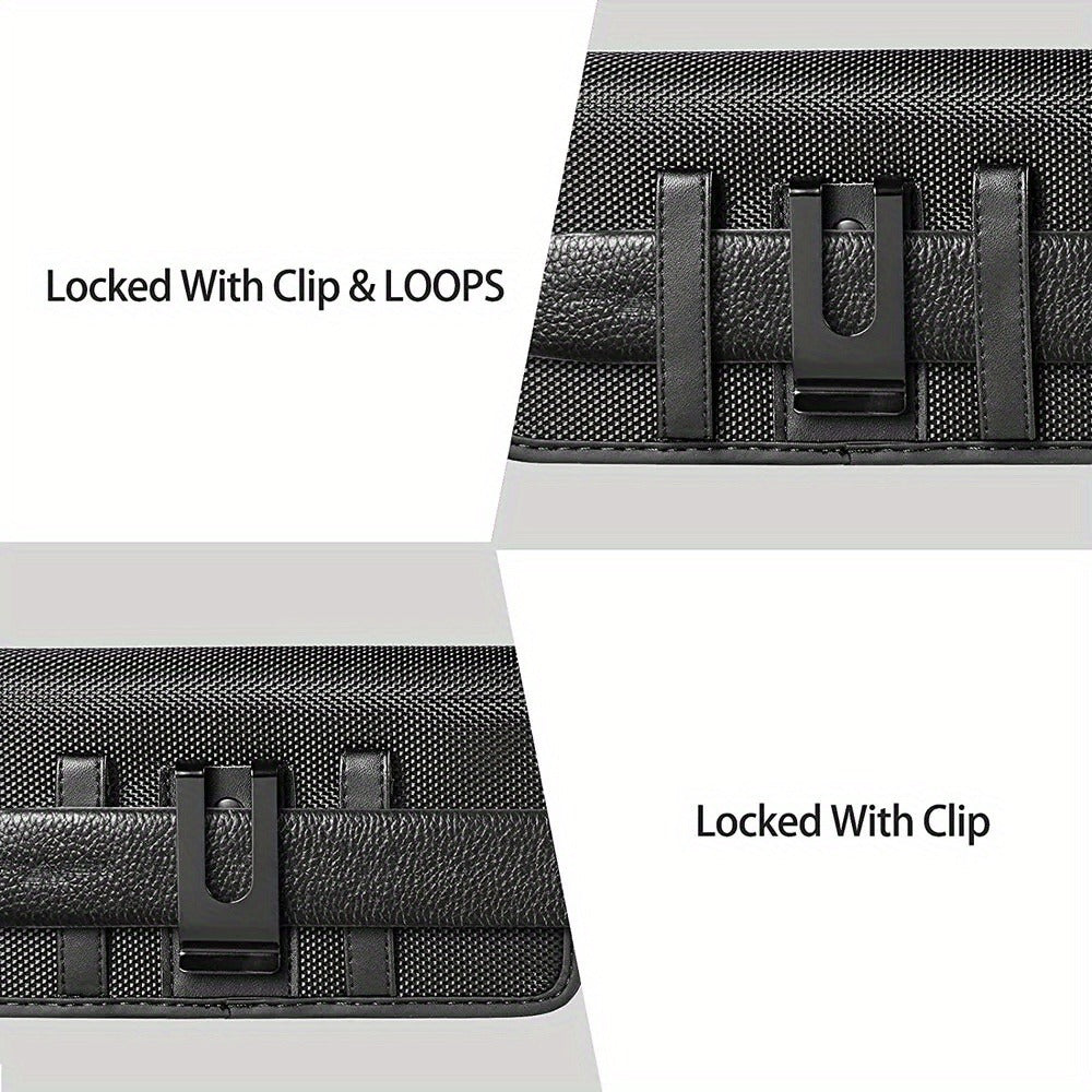 Heavy Duty iPhone Belt Clip Holster Case with Card Holder Rotating Clip Secure Snap Closure Durable Pouch for iPhone 17 Pro Max 17 Pro 17 Air 16E Plus Series – Men Outdoor Work Carry