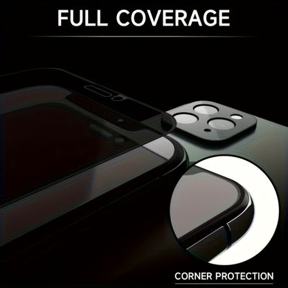 Privacy Screen Protector for iPhone 360° Anti-Peep 9H Tempered Glass – Full Coverage Blue Light Filter, Face ID Compatible, iPhone X XS XR 11 12 13 14 15 16 17 Air Pro Max Plus