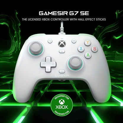 GameSir G7 SE Wired Xbox Controller with Hall Effect Joystick & Trigger, Anti-Drift Gamepad for Xbox Series X|S, Xbox One & Windows PC, Magnetic Swappable Faceplate, Mappable Back Buttons