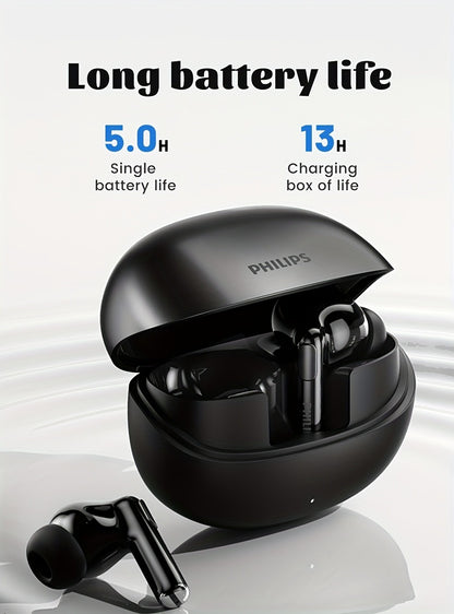 Philips 2026 Wireless Earbuds V6.0 Dual Stereo In-Ear Noise Reduction Long Standby Type-C Charging Comfortable Fit for Birthday Independence Day Holiday Gift iOS Android