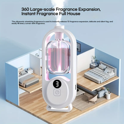 7-Color LED Aromatherapy Diffuser 150ml with USB Power, Ultrasonic Whisper-Quiet Mist, Timer Auto Shut-Off for Bedroom Office Yoga – Bundle with Hilton Gardenia Ocean Jasmine Shangri-La Oils