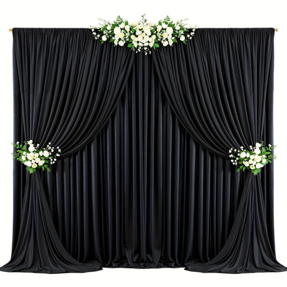 4-Pack 5x10ft Elegant Spandex Photography Backdrop | Wear-Resistant, Wrinkle-Free, Soft & Opaque Party Decoration Banners for Weddings, Birthdays, Stages, Exhibitions & Events
