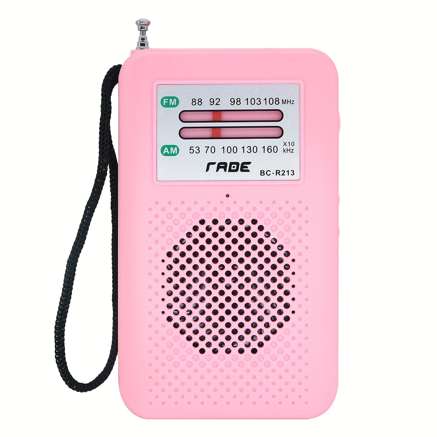 Portable AM FM Radio Battery Powered Handheld with Manual Tuner, Headphone Jack, Built-in Speaker, Adjustable Telescopic Antenna & Wrist Strap for Camping, Travel, Emergency & Outdoor Use