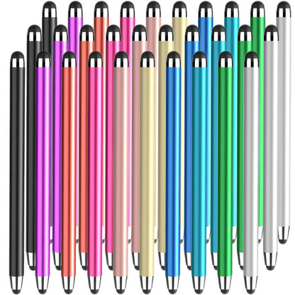 Stylus Pen 30 Pack Universal 2-in-1 Capacitive with 60 Replacement Tips for iPad iPhone Android Samsung Galaxy Tablets Laptops Chromebook All Touch Screens Bold Pastel Classic Combo Colors