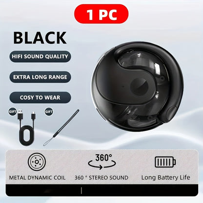 Open-Ear AI Translation Earbuds 156 Languages Real-Time Two-Way Translator Bluetooth 5.4 No-Latency Music Touch Control LED Display Type-C Charging with Lanyard