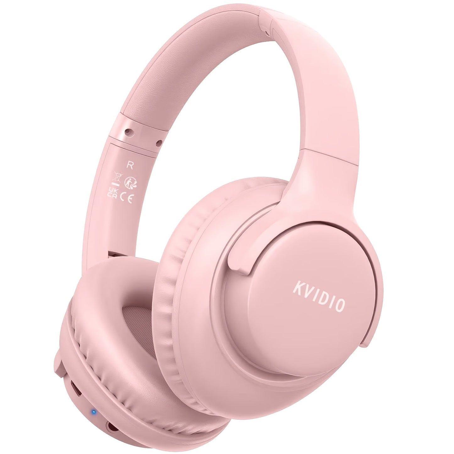 KVIDIO 65H Over-Ear Headphones Wireless HiFi Stereo Rich Bass Low Latency Foldable Lightweight Built-In Mic Ultra-Long Battery Life for Travel Work Study