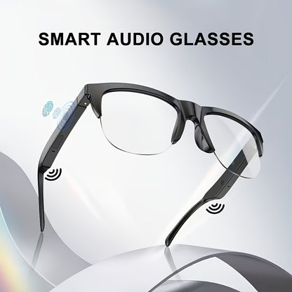 Smart Audio Glasses Wireless Bluetooth Open-Ear Speakers Built-In Mic Hands-Free Calls Music Rechargeable Outdoor Travel UV Protection Sunglasses