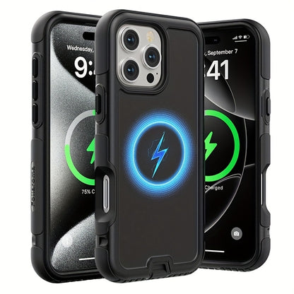 3-Layer Warrior Armor iPhone Case Full Body Shockproof Drop Protection Soft Lining Built-In Dust Plug for iPhone 17 Pro Max 17 Pro 17 Plus 17 16 Pro Max 16 Pro 16 Plus 16 15 Pro Max 15 Pro 15 Plus 15 14 Pro Max 14 Pro 14 Plus 14