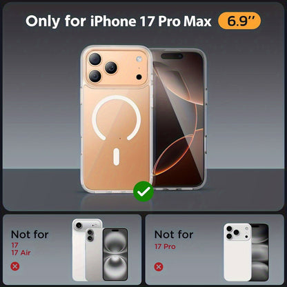 MagSafe iPhone Case with Screen Protector & Camera Lens Protector – N52 Super Magnet Shockproof Clear TPU PC Cover, Anti-Yellow, 3-in-1 Bundle for iPhone 16 16 Plus 16 Pro 16 Pro Max 15 14 13 11