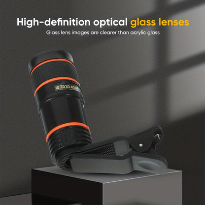 Portable Telephoto Zoom Lens for Smartphone – HD 2-in-1 Wide-Angle & Telephoto Clip-On Mobile Camera Lens, Precision Focus Ring, Universal iPhone & Android Fit, Travel Photography